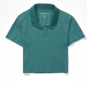 NWOT AMERICAN EAGLE WOMENS CROPPED POLO T-SHIRT